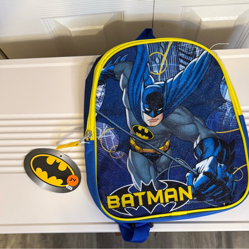 Batman Blue and Yellow Kids Backpack